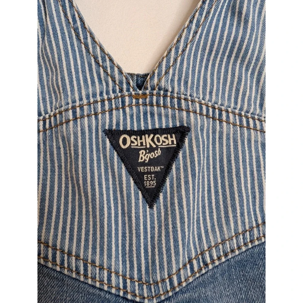 OshKosh Bgosh Toddler 18M Denim Hickory Stripe Vestbak Overall Blue GCL104576-SS